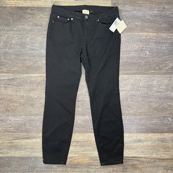 Andrea Jovine Denim - NWT Andrea Jovine black polkadot slim leg jeans size 6 B152